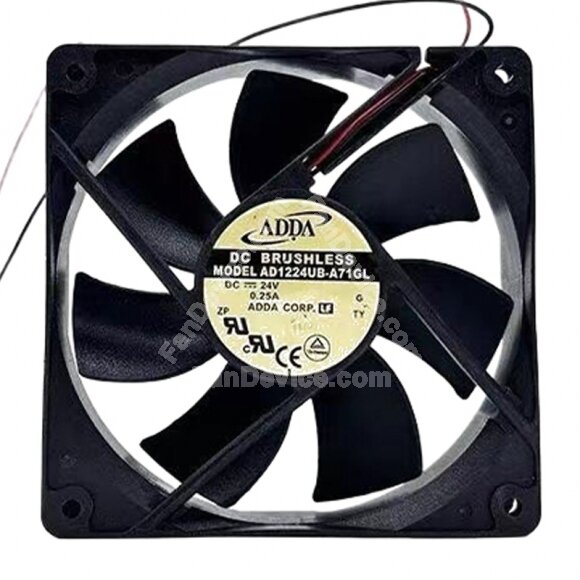 ADDA AD1224UB-A71GL DC 24V 0.25A 12025 Axial Brushless Cooling Fan