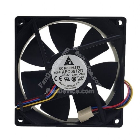 Delta AFC0912D DC 12V 0.46A 2 Wires / 3 Wires / 4 Wires Axial Cooling Fan