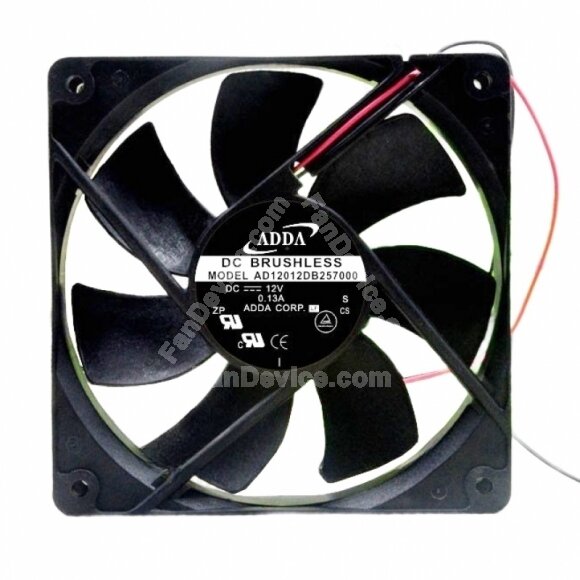 ADDA AD12012DB257000 DC 12V 0.13A 2 Wires Axial Cooling Fan