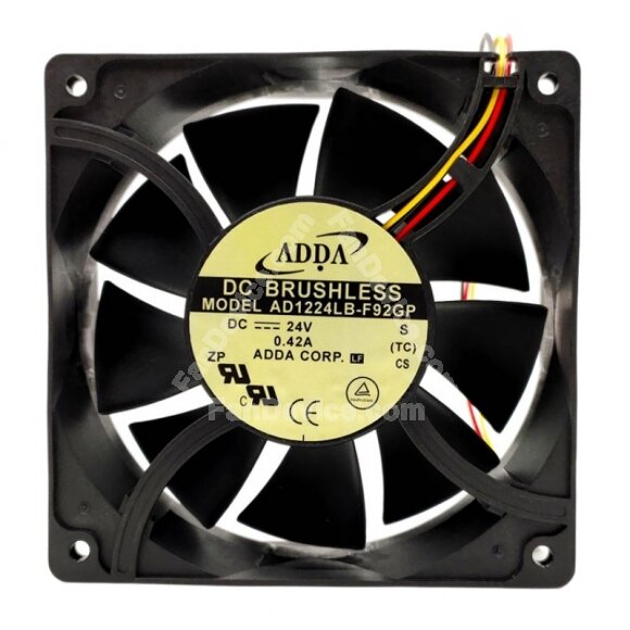 ADDA AD1224LB-F92GP DC 24V 0.42A 12038 Axial Brushless Cooling Fan