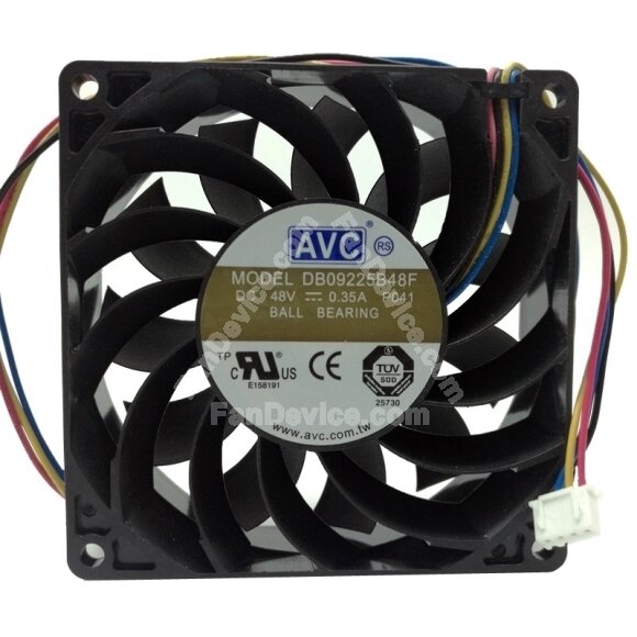 AVC DB09225B48F-P041 DC 48V 0.35A 4 Wires Axial Cooling Fan