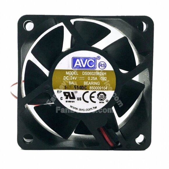 AVC DS06025B24H DC 24V 0.25A 2 Wires Axial Cooling Fan