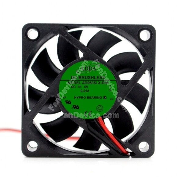 ADDA AD0605LX-D90 DC 5V 0.21A 2 Wires / 3 Wires Axial Cooling Fan