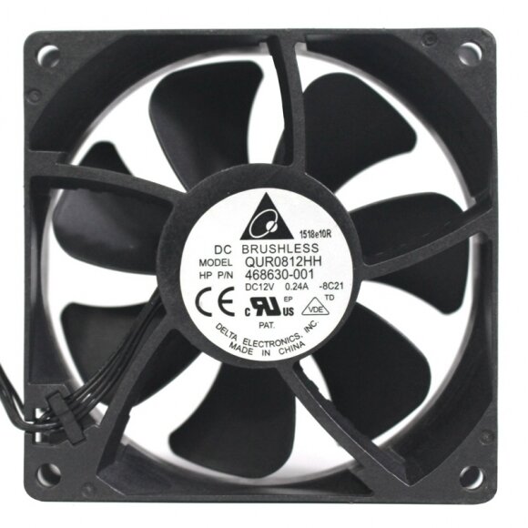 Delta QUR0812HH 468630-001 XW4600 DC 12V 0.24A 4 Wires Axial Cooling Fan