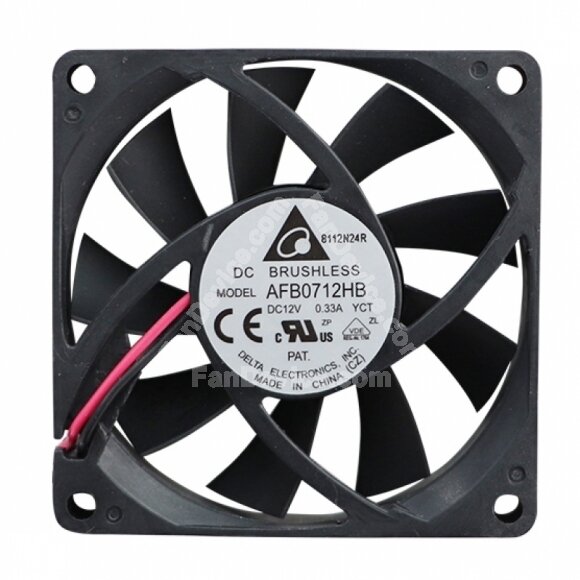Delta AFB0712HB DC 12V 0.33A 2 Wires / 3 Wires / 4 Wires Axial Cooling Fan