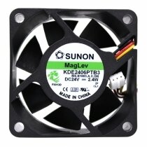 Sunon KDE2406PTB3 DC 24V 2.4W 2 Wires / 3 Wires Axial Cooling Fan