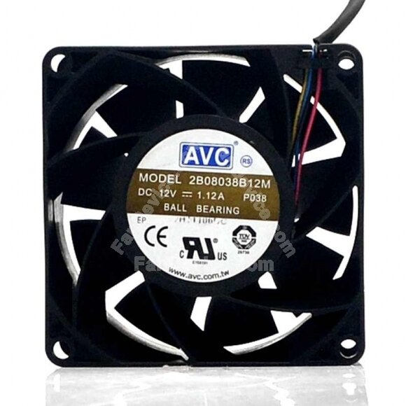 AVC 2B08038B12M DC 12V 1.12A 2 Wires / 3 Wires / 4 Wires Axial Cooling Fan