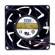 AVC 2B08038B12S DC 12V 3.84A 8038 Axial Ball Bearing Cooling Fan