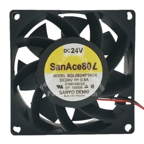 Sanyo Denki San Ace 80L 9GL0824P1K04 DC 24V 0.8A 8038 Axial Cooling Fan