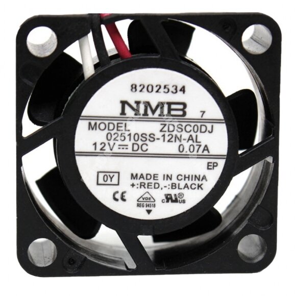 NMB 02510SS-12N-AL DC 12V 0.07A 2510 Axial Cooling Fan