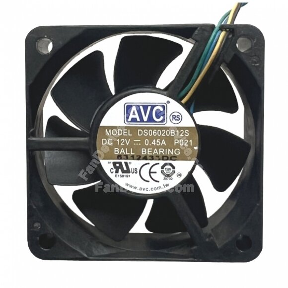 AVC DS06020B12S DC 12V 0.45A 2 Wires / 3 Wires / 4 Wires Axial Cooling Fan