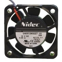 Nidec U40X12NS2Z7-51 DC 12V 0.04A 2 Wires / 3 Wires Axial Cooling Fan