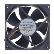 CYLTEAR CY08025X12V DC 12V 0.5A 8025 64CFM Axial Brushless Cooling Fan