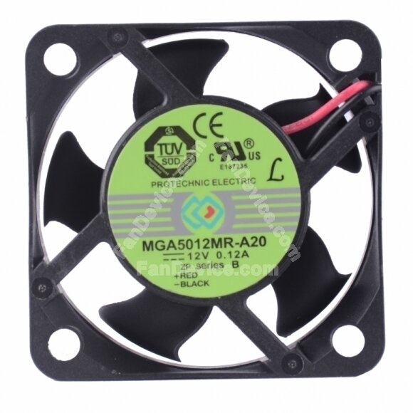 MAGIC MGA5012MR-A20 DC 12V 0.12A 2 Wires Axial Cooling Fan