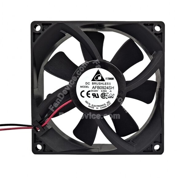 Delta AFB0924SH AFB0924SH-A DC 24V 0.50A 2 Wires / 3 Wires Axial Cooling Fan
