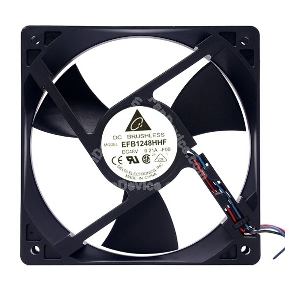 Delta EFB1248HHF DC 48V 0.21A 2 Wires / 3 Wires Axial Cooling Fan