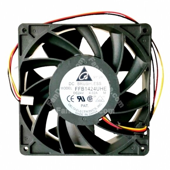 Delta FFB1424UHE DC 24V 4.02A 2 Wires / 3 Wires / 4 Wires Axial Cooling Fan