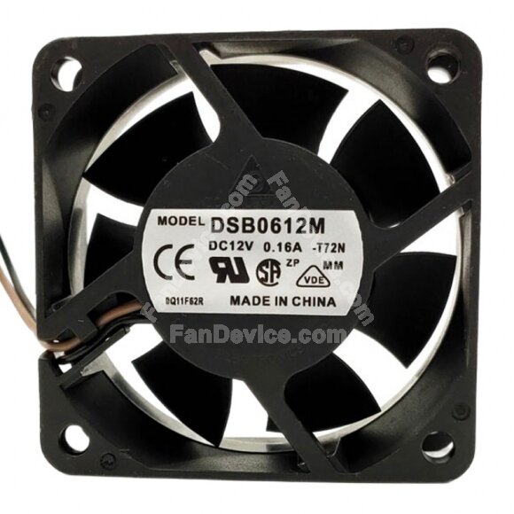 Delta DSB0612M DC 12V 0.16A 6025 Axial Cooling Fan