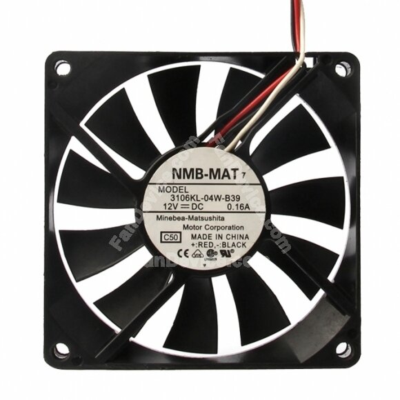 NMB 3106KL-04W-B39 DC 12V 0.16A 3 Wires Axial Cooling Fan
