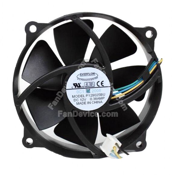 EVERFLOW F129025BU DC 12V 0.38AMP 9025 Axial Cooling Fan