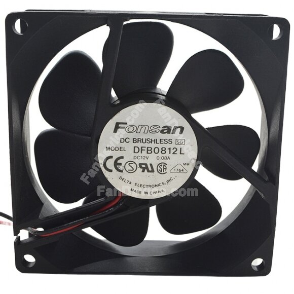 Delta Fonsan DFB0812L DC 12V 0.08A 8025 Axial Brushless Cooling Fan