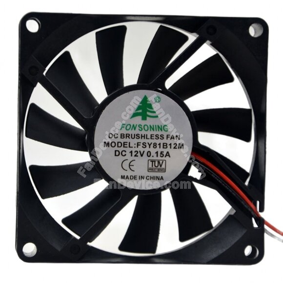 FONSONING FSY81B12M DC 12V 0.15A 8015 Axial Brushless Cooling Fan