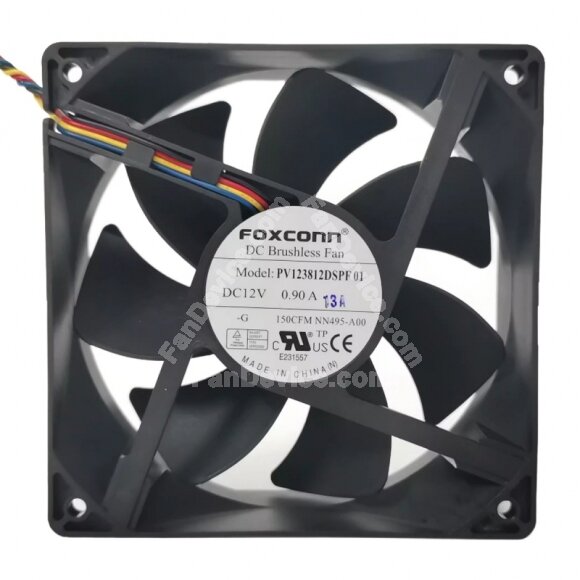 Foxconn PV123812DSPF 01 DC 12V 0.90A 12038 Axial Brushless Cooling Fan