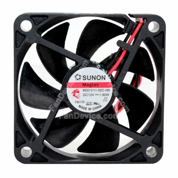 Sunon ME60151V1-000C-A99 DC 12V 1.92W 2 Wires Axial Cooling Fan