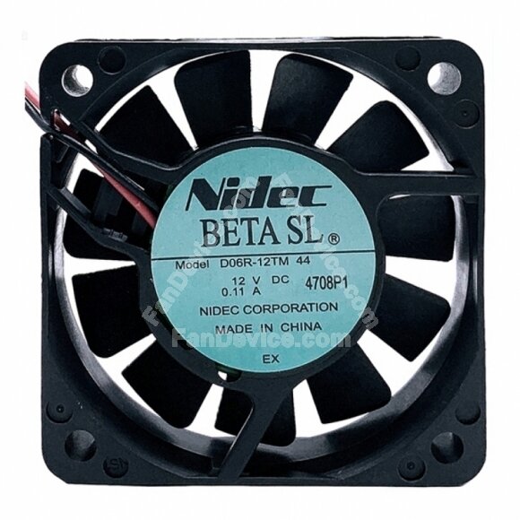 Nidec D06R-12TM DC 12V 0.11A 2 Wires Axial Cooling Fan