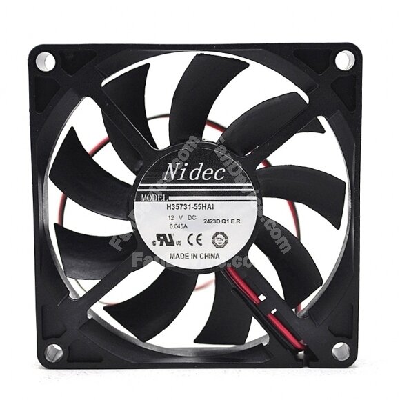 Nidec H35731-55HAI DC 12V 0.045A 2 Wires Axial Cooling Fan