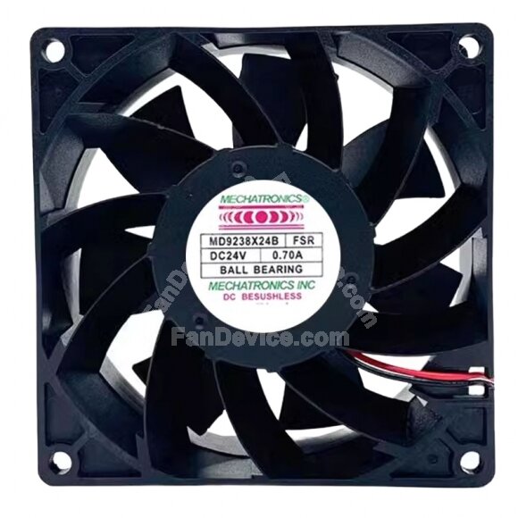 MECHATRONICS MD9238X24B FSR DC 24V 0.70A 9038 Axial Ball Bearing Cooling Fan