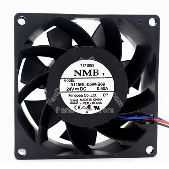 NMB 3115RL-05W-B69 DC 24V 0.50A 8038 Axial Cooling Fan