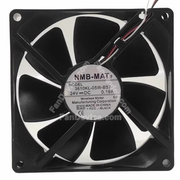 NMB-MAT 3610KL-05W-B57 DC 24V 0.19A 9225 Axial Cooling Fan