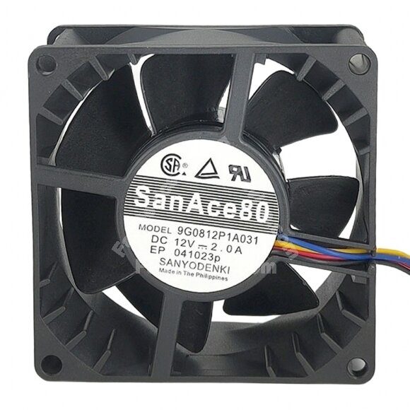 Sanyo Denki San Ace 80 9G0812P1A031 DC 12V 2.0A 8038 Axial Cooling Fan