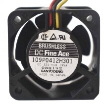 Sanyo Denki 109P0412H301 DC 12V 0.195A 4028 Axial Brushless Cooling Fan