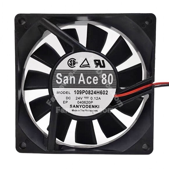 Sanyo Denki San Ace 80 109P0824H602 DC 24V 0.12A 8020 Axial Cooling Fan