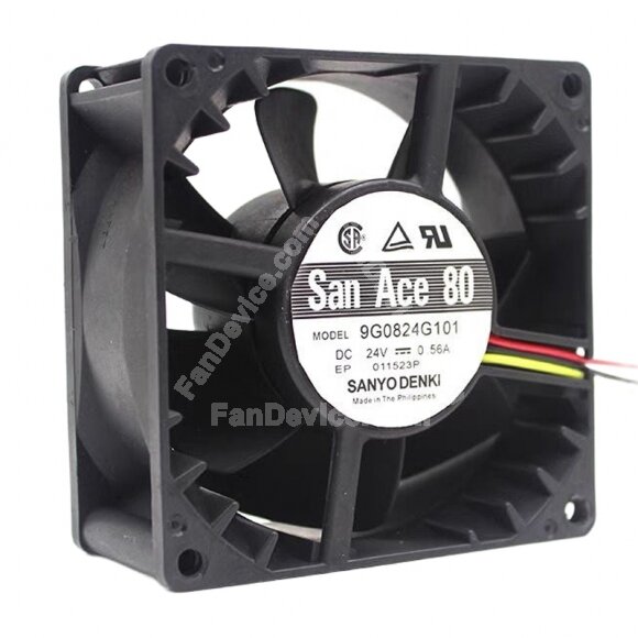 Sanyo Denki San Ace 80 9G0824G101 DC 24V 0.56A 8038 Axial Cooling Fan