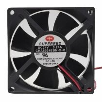 SuperRed CHA8024EBN-O-R DC 24V 0.24A 8025 Axial Cooling Fan