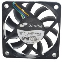 Shuttle DA06010B12L DC 12V 0.17A 6010 Axial Ball Bearing Cooling Fan