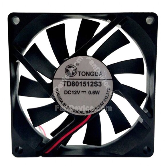 TONGDA TD801512S3 DC 12V 0.6W 8015 Axial Cooling Fan