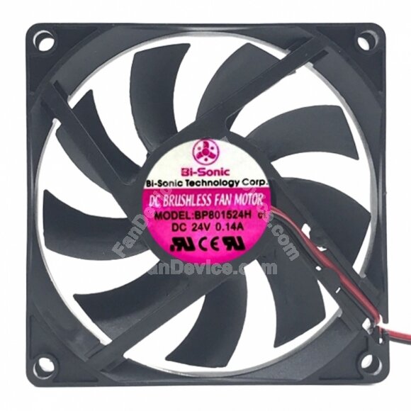 Bi-Sonic BP801524H DC 24V 0.14A 8015 Axial Brushless Cooling Fan
