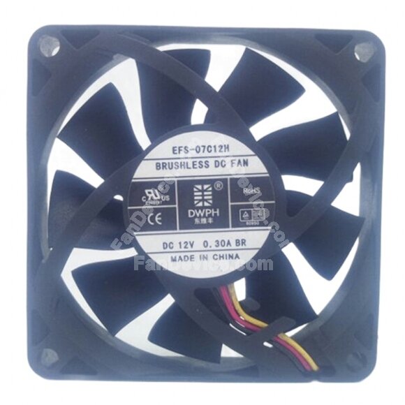 DWPH EFS-07C12H DC 12V 0.30A 7015 Brushless Axial Cooling Fan