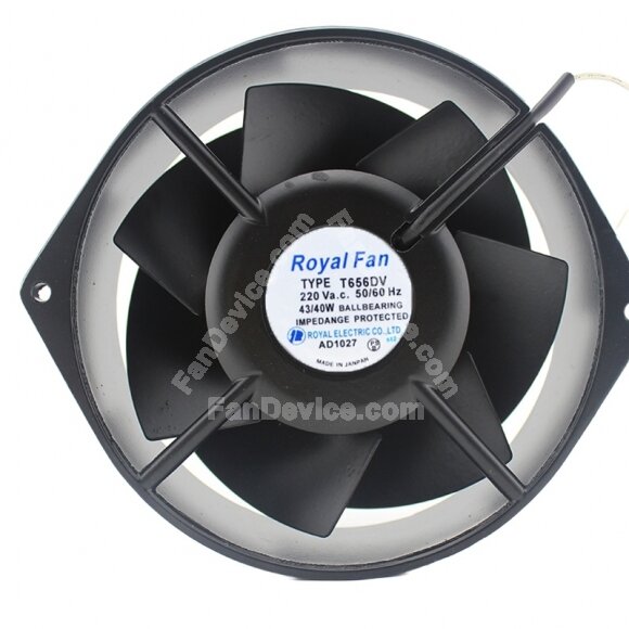 Royal Fan T656DV AC 220V 43/40W 17255 Ball Bearing Axial Cooling Fan
