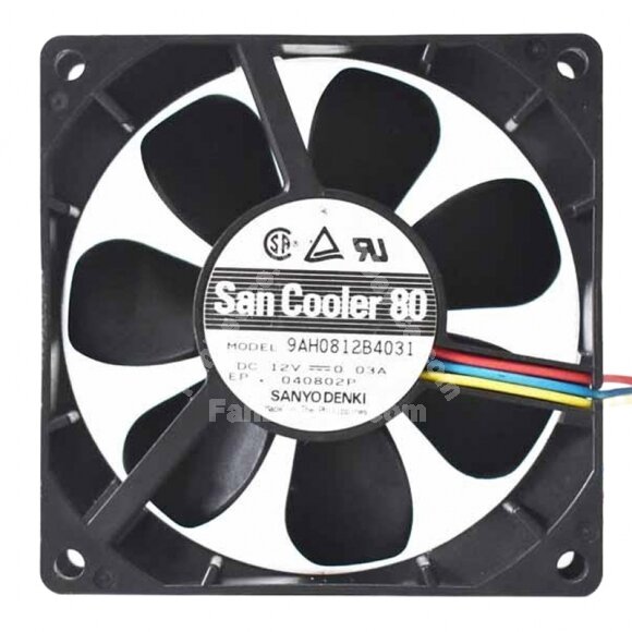 Sanyo Denki San Cooler 80 9AH0812B4031 DC 12V 0.03A 8020 Axial Cooling Fan