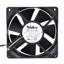 Nidec D08A-12PS3 DC 12V 0.50A 2 Wires / 3 Wires / 4 Wires Axial Cooling Fan