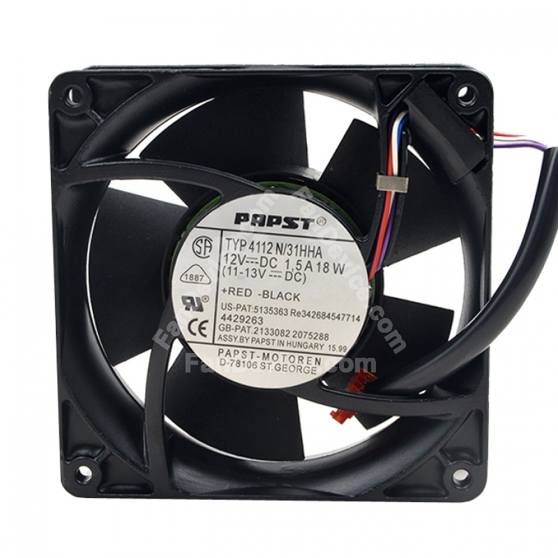 Ebmpapst 4112 N/31HHA DC 12V 1.5A 18W 2 Wires / 3 Wires Axial Cooling