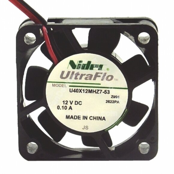 Nidec U40X12MHZ7-53 DC 12V 0.10A 2 Wires / 3 Wires Axial Cooling Fan