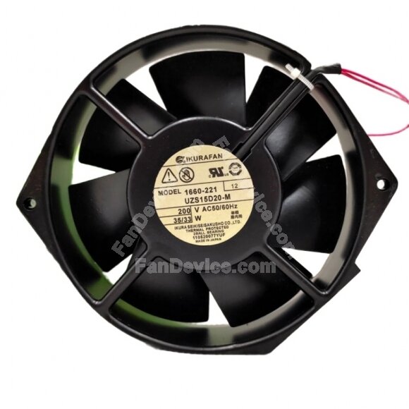 IKURA Fan UZS15D20-M AC 200V 35/33W Axial Cooling Fan