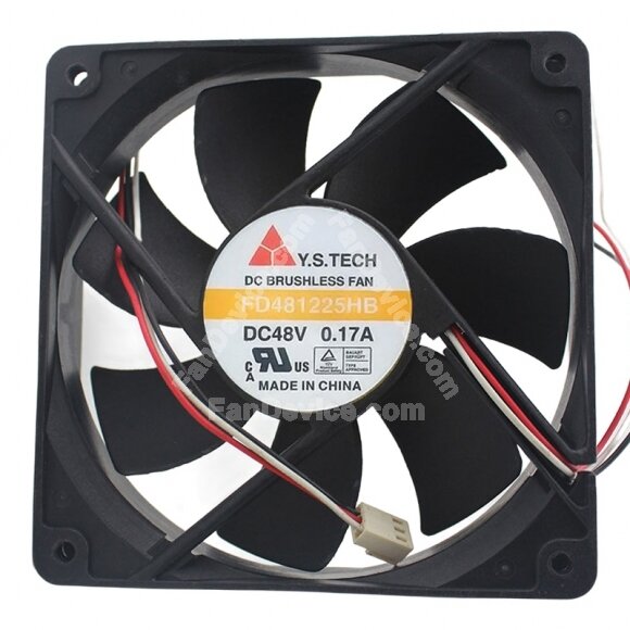 Y.S.TECH FD481225HB DC 48V 0.17A 12025 Brushless Axial Cooling Fan