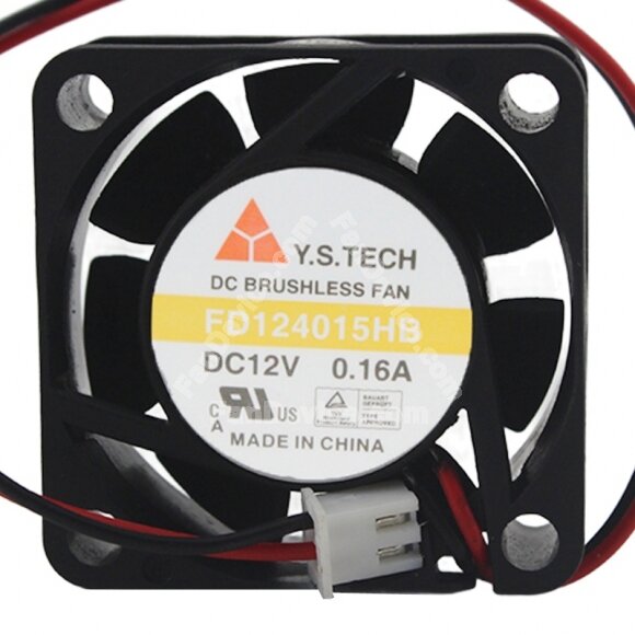 Y.S.TECH FD124015HB DC 12V 0.16A 4015 Brushless Axial Cooling Fan